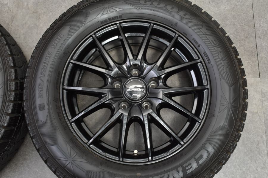 【美品】シュナイダー SQ27 16in 6.5J +38 PCD114.3 グッドイヤー アイスナビ6 215/65R16 ホイールのみ可  アルファード ヴェルファイア