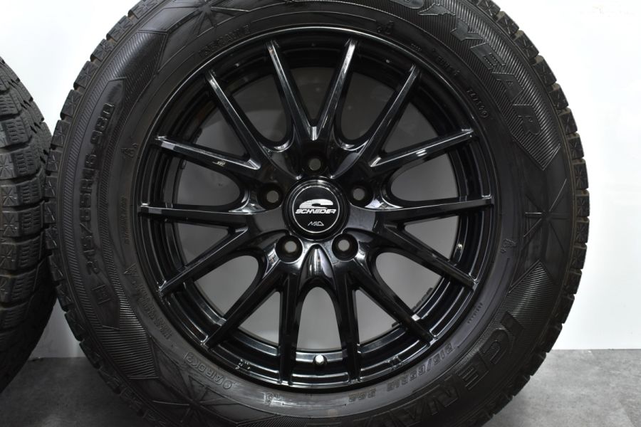 【美品】シュナイダー SQ27 16in 6.5J +38 PCD114.3 グッドイヤー アイスナビ6 215/65R16 ホイールのみ可  アルファード ヴェルファイア