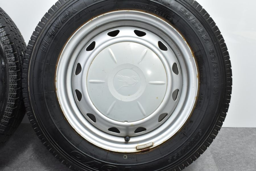 ■中古タイヤホイール■　スチール 14インチ 5J +40 4H マルチ 100 114.3 YOKOHAMA ECOS ES300 155/65R14 75S １円～ 送料無料 G654 □中古タイヤホイール□ 14インチ 5J +40 4H 100 BRIDGESTONE VRX 175