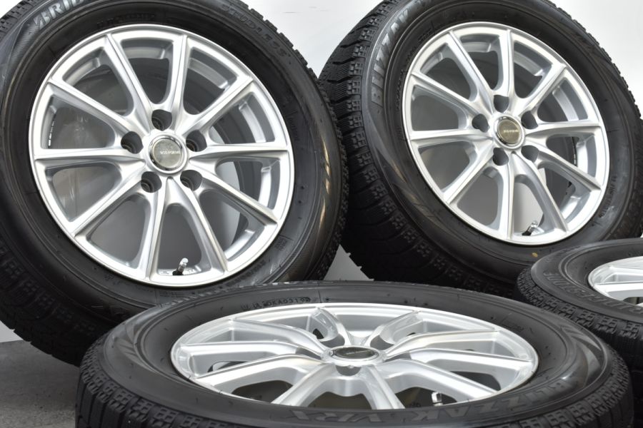 【バリ溝 トヨタ専用サイズ】エコフォルム 16in 6.5J +39 PCD114.3 ブリヂストン ブリザック VRX 215/60R16 クラウン  カムリ マークX