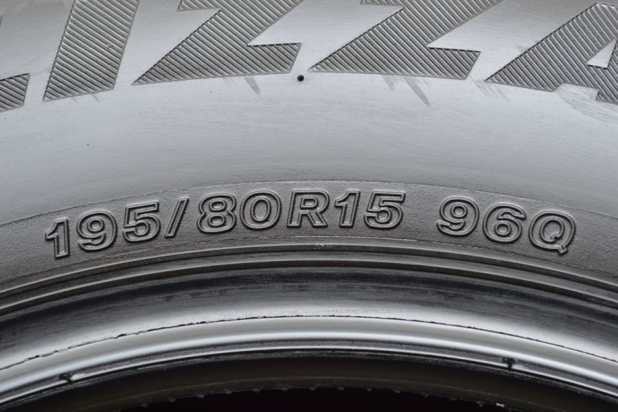 バリ溝】ブリヂストン ブリザック DM-V2 195/80R15 4本セット B74 JB43