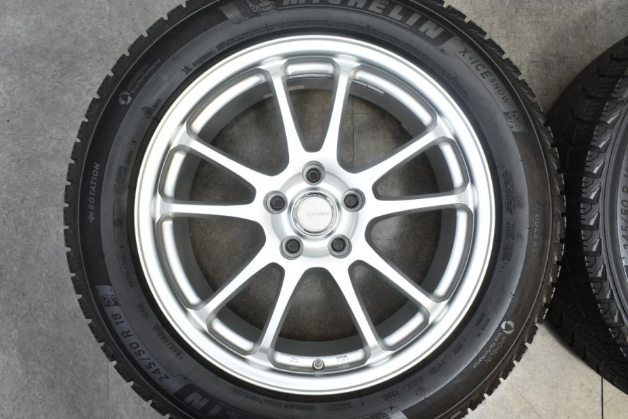 イボ付き 超バリ溝】エコフォルム 18in 7.5J +42 PCD114.3 ミシュラン