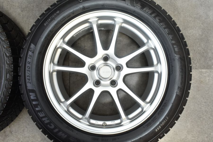 イボ付き 超バリ溝】エコフォルム 18in 7.5J +42 PCD114.3 ミシュラン