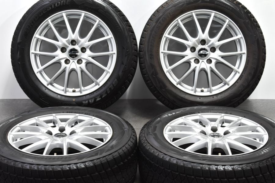 【美品】シュナイダー 17in 7J +48 PCD114.3 ブリヂストン ブリザック DM-V2 225/60R17 SKフォレスター  カローラクロス エクストレイル