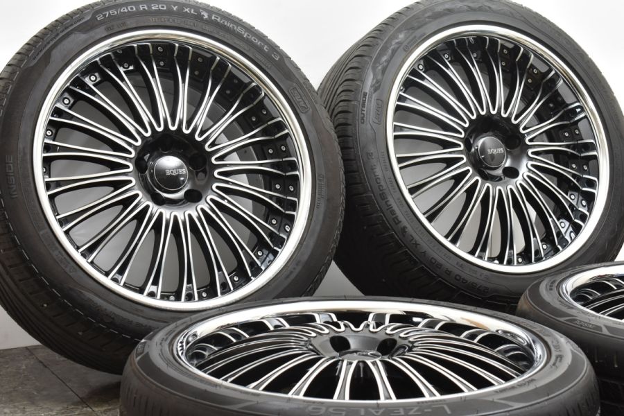 【2ピース LS専用設計品】EQUES EQ161D 20in 9J +26 10J +29 PCD120 グリンランダー 245/40R20  Uniroyal 275/40R20 LS500 LS500h