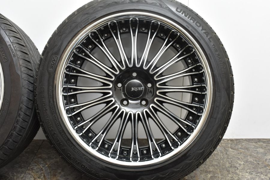 【2ピース LS専用設計品】EQUES EQ161D 20in 9J +26 10J +29 PCD120 グリンランダー 245/40R20  Uniroyal 275/40R20 LS500 LS500h