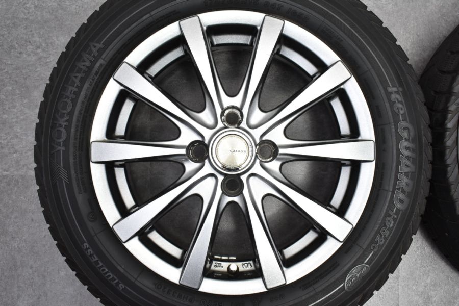 美品】GRASS 15in 5.5J +42 PCD100 ヨコハマ アイスガード iG52C 175