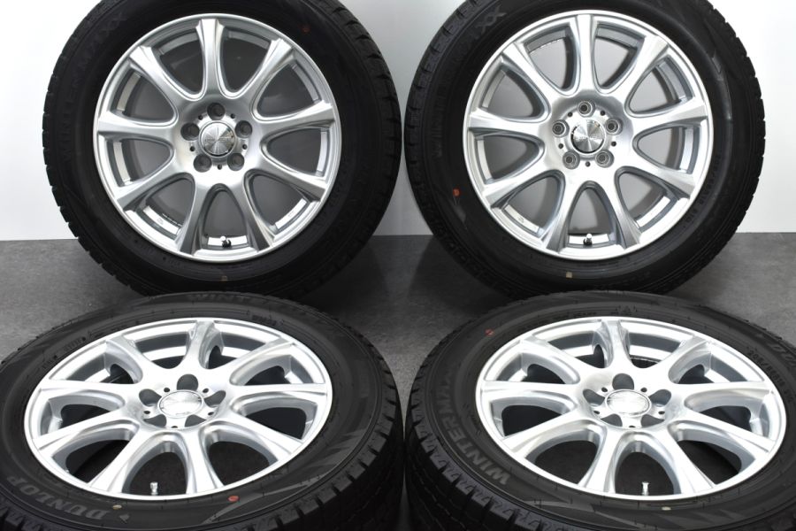 【超バリ溝】DUFACT DS9 16in 6.5J +48 PCD100 ダンロップ ウインターマックス WM02 205/55R16 CT200h  86 プリウス BRZ インプレッサ