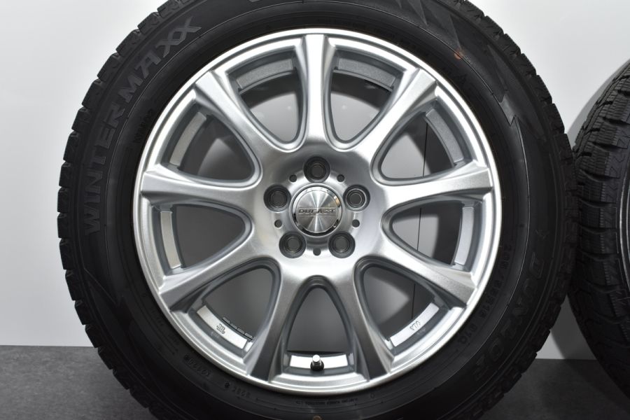 【超バリ溝】DUFACT DS9 16in 6.5J +48 PCD100 ダンロップ ウインターマックス WM02 205/55R16 CT200h  86 プリウス BRZ インプレッサ