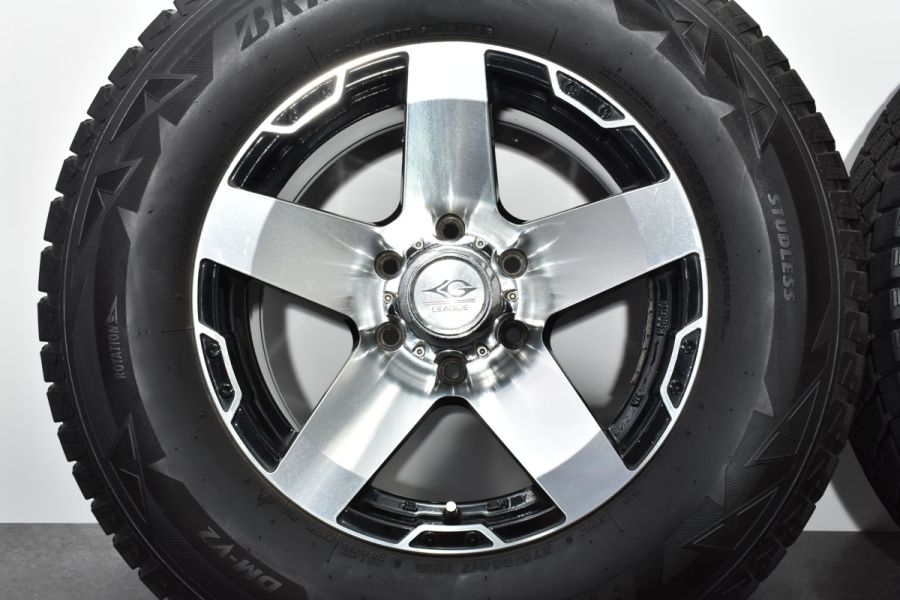 【美品】League 17in 8J +15 PCD139.7 ブリヂストン ブリザック DM-V2 275/65R17 プラド ハイラックス サーフ  パジェロ ホイールのみ可