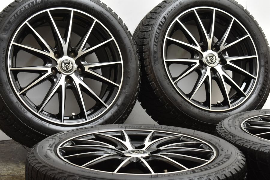 【超バリ溝 美品】Weds RIZLEY 17in 7J +53 PCD114.3 ミシュラン X-ICE SNOW 215/50R17 レヴォーグ  WRX S4 スタッドレス用 ウェッズ