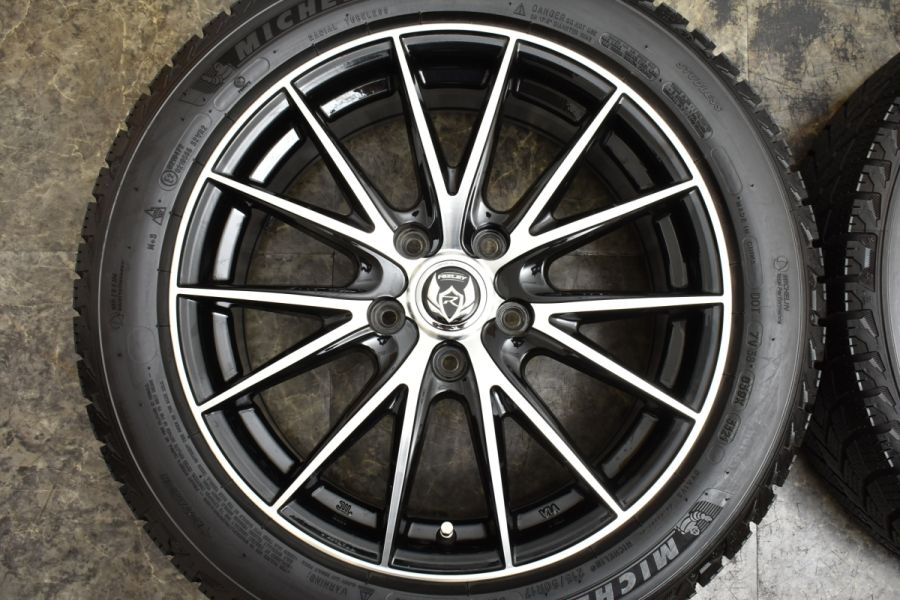 【超バリ溝 美品】Weds RIZLEY 17in 7J +53 PCD114.3 ミシュラン X-ICE SNOW 215/50R17 レヴォーグ  WRX S4 スタッドレス用 ウェッズ