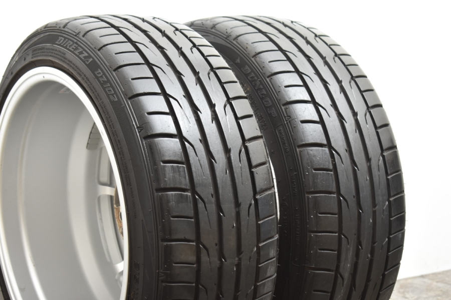 【美品 軽量ホイール】ENKEI PerformanceLine PF01 17in 8J +35 PCD100 ダンロップ ディレッツァ DZ102  215/45R17 GR86 86 プリウス BRZ