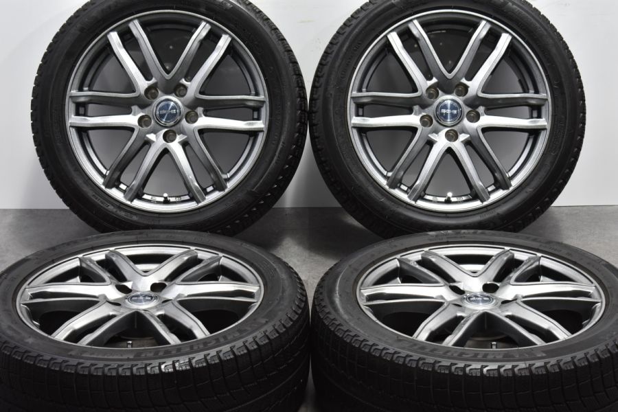 【美品】SG-E 17in 7J +38 PCD114.3 ミシュラン X-ICE3+ 215/50R17 プリウスα SAI インサイト ジェイド  オデッセイ リーフ MAZDA3 4本