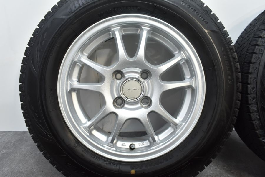 バリ溝 VRX3付】エコフォルム 14in 5.5J +42 PCD100 ブリヂストン