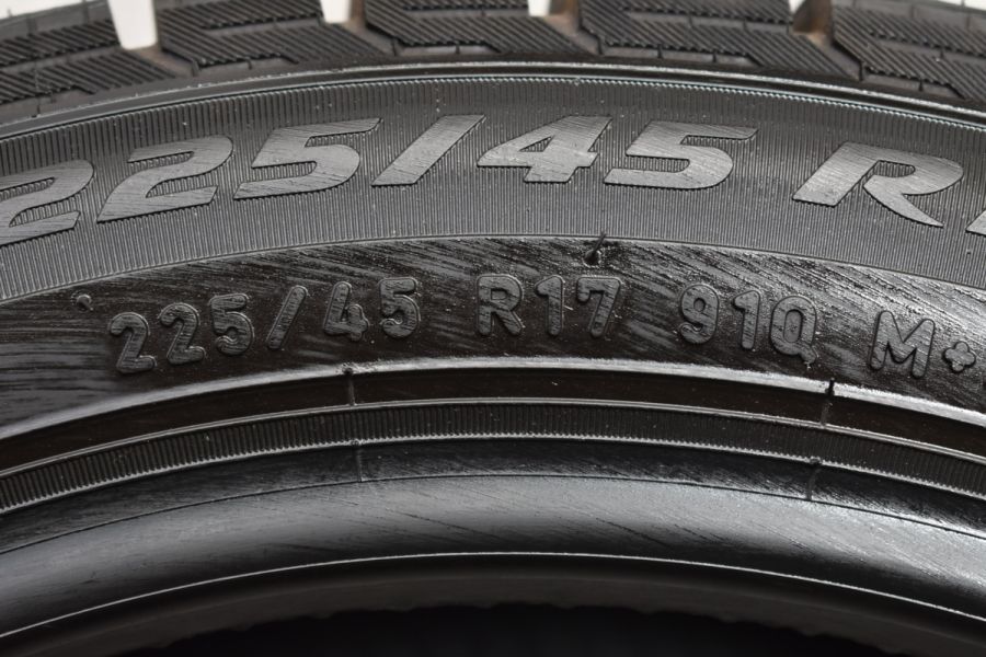 【超バリ溝 9分山】ピレリ アイスアシンメトリコ+ 225/45R17 スタッドレス 4本セット IS スカイライン インプレッサ W176 W246  C117 W204