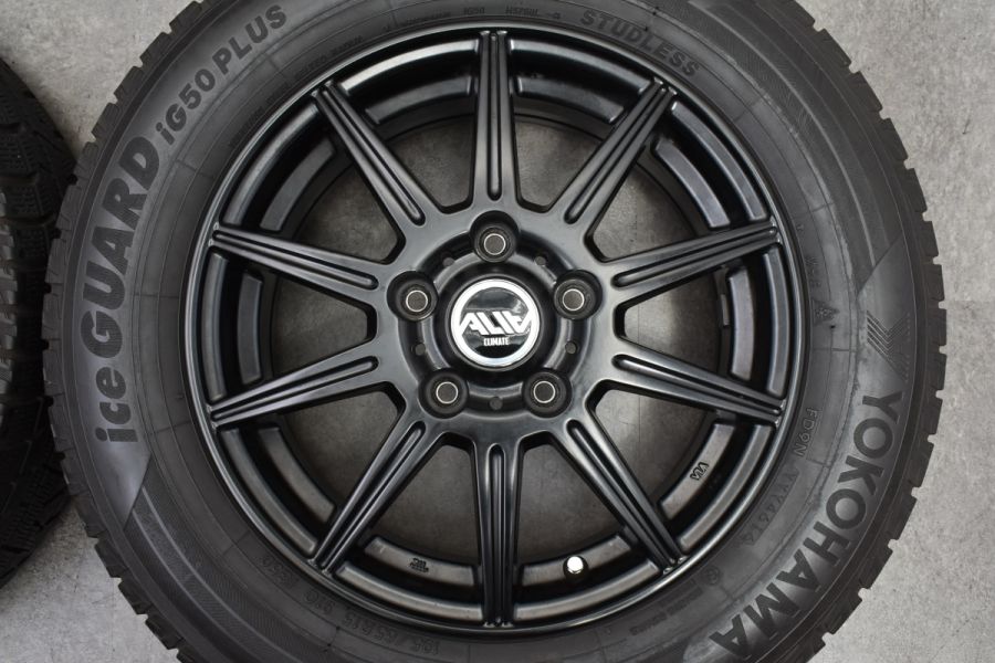 美品】クライメイト アリア 15in 6J +52 PCD114.3 ヨコハマ アイスガード5PLUS iG50+ 195/65R15 ノア  ヴォクシー ステップワゴン 中古 スタッドレスタイヤホイールセット | パーツ販売ナンバーワン