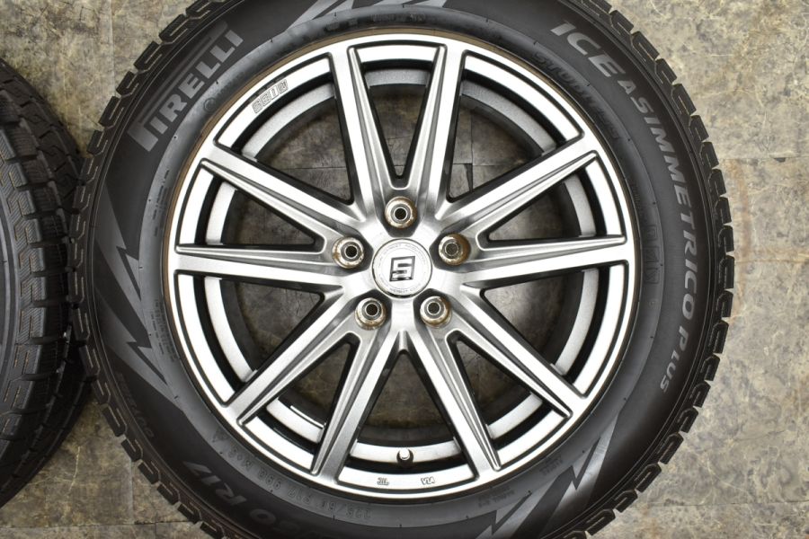 ２２５/６０R１７　PCD１１４．３　７J　＋３８　バリ山　スタッドレス　４本セット　画像判断 超超バリ山！2022年製17インチアルミ\u0026タイヤ4本 約9