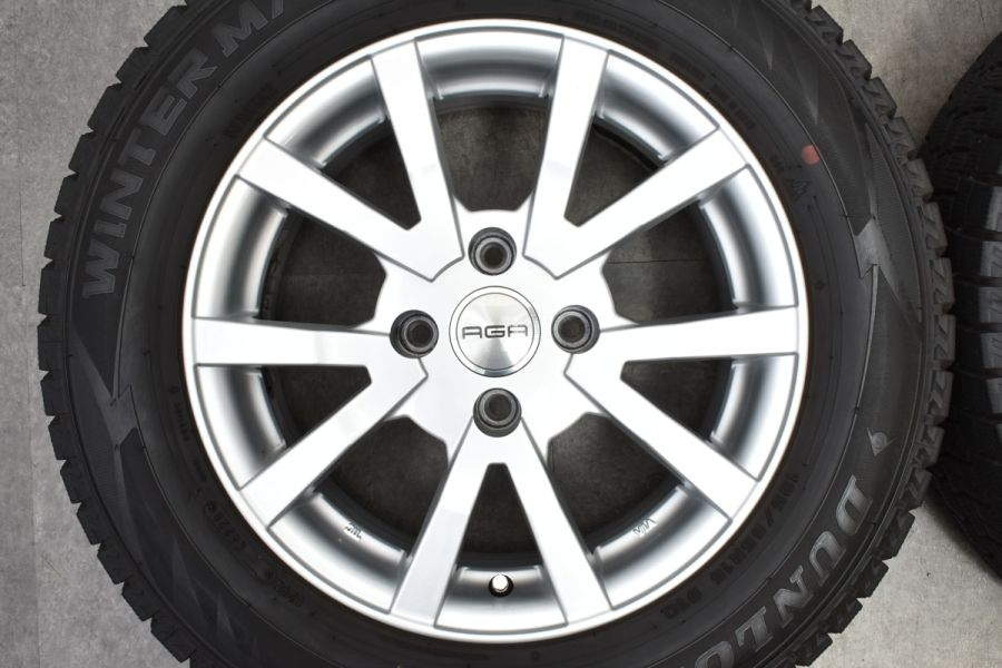 バリ溝 美品】AGA 15in 6J +25 PCD108 ダンロップ WM02 195/65R15