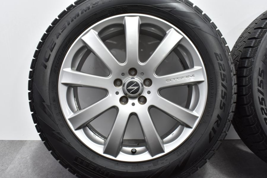 バリ溝】STERN 17in 7J +50 PCD100 ピレリ アイスアシンメトリコ 225