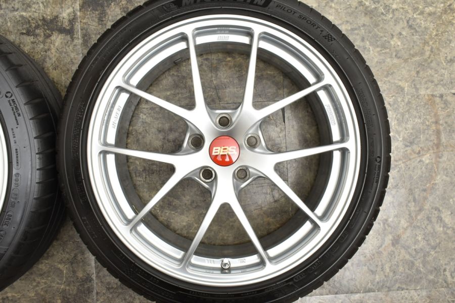 鍛造 美品】BBS RI-A RI-A030 18in 8J +48 PCD112 ミシュラン パイロットスポーツ4 225/40R18 A3 S3  ゴルフ ジェッタ パサート Forged 中古 タイヤホイールセット | パーツ販売ナンバーワン