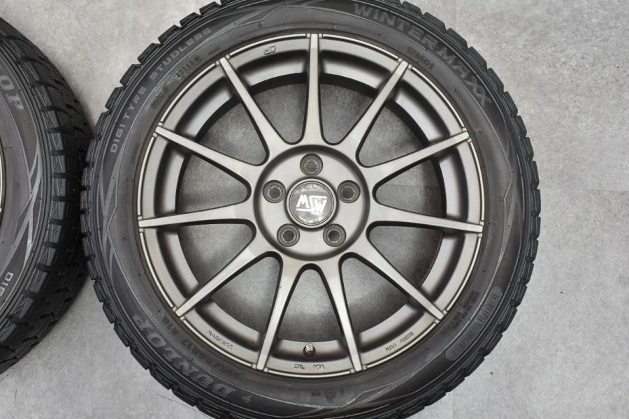 【美品 バリ溝】MSW 85-II 17in 7J +50 PCD108 ダンロップ ウインターマックス WM01 215/50R17 ボルボ S40  V40 V50 スタッドレス