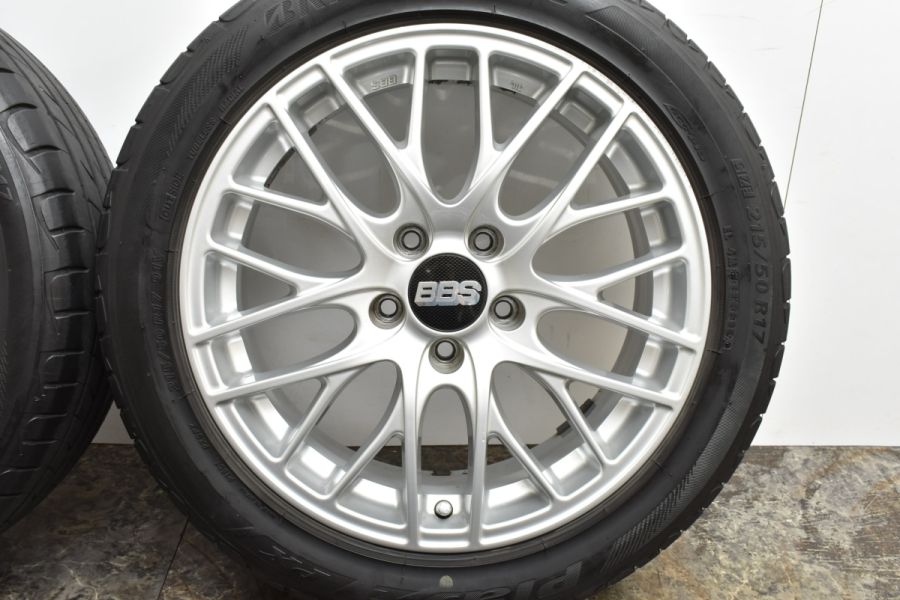 【ドレスアップ用に】BBS ジャーマニー CS027 17in 7J +38 PCD114.3 ブリヂストン プレイズ PX 215/50R17  プリウスα カムリ クラウン