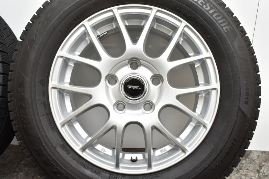 【VRX3付き 超バリ溝】ブリヂストン トップラン M7 15in 6J +53 PCD114.3 ブリヂストン ブリザック 195/65R15 ノア  ヴォクシー