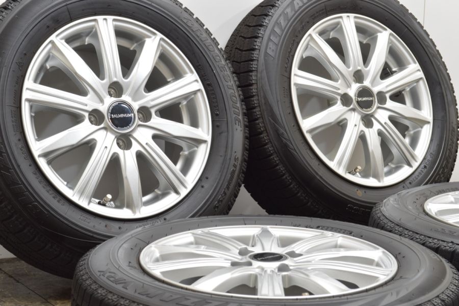 バリ溝】バルミナ 14in 5.5J +39 PCD100 ブリヂストン ブリザック VRX 165/70R14 アクア ヴィッツ ポルテ スイフト  ソリオ マーチ 中古 スタッドレスタイヤホイールセット | パーツ販売ナンバーワン