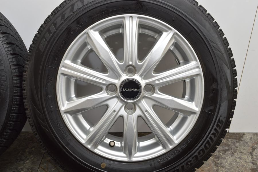 バリ溝】バルミナ 14in 5.5J +39 PCD100 ブリヂストン ブリザック VRX 165/70R14 アクア ヴィッツ ポルテ スイフト  ソリオ マーチ 中古 スタッドレスタイヤホイールセット | パーツ販売ナンバーワン