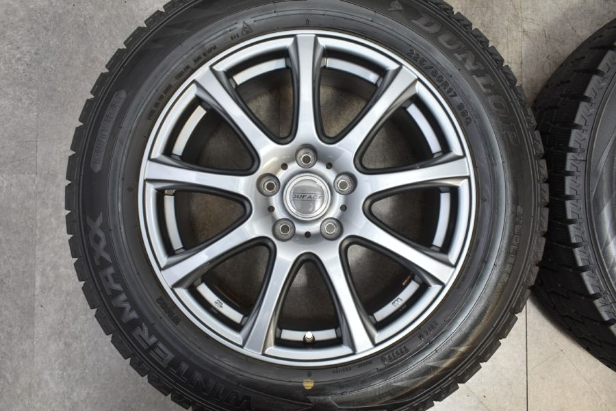 バリ溝】DUFACT 17in 7J +48 PCD114.3 ダンロップ ウインターマックス 