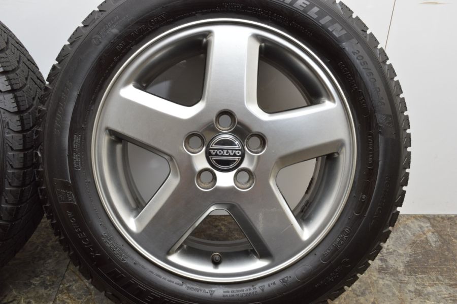 超バリ溝 9分山】ボルボ V50 純正 16in 6.5J +52.5 PCD108 ミシュラン X-ICE SNOW 205/60R16  品番：30647930 スタッドレス用に V40 V70 中古 スタッドレスタイヤホイールセット | パーツ販売ナンバーワン