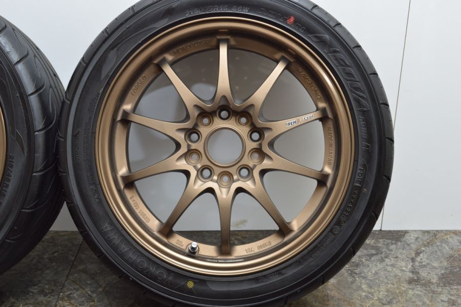 【鍛造 美品】RAYS VOLK RACING CE28 16in 7J +42 PCD114.3 ブリヂストン 195/50R16 ヨコハマ  215/45R16 シビック スイフトスポーツ