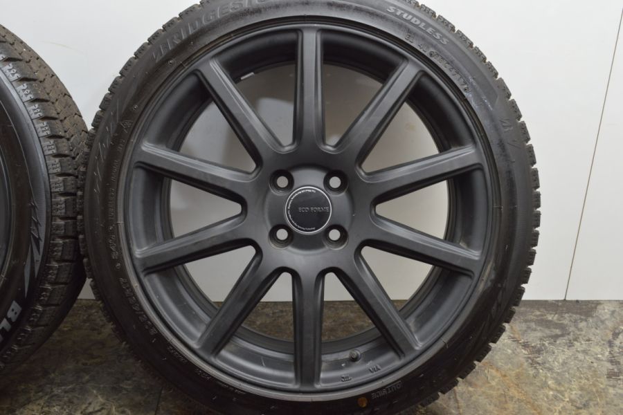 良好品】エコフォルム 17in 7J +45 PCD100 ブリヂストン ブリザック VRX2 205/45R17 NDロードスター GRヴィッツ  スイフト ノート 中古 スタッドレスタイヤホイールセット | パーツ販売ナンバーワン