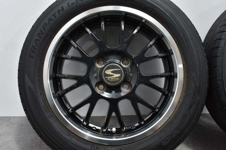 程度良好品】S-HOLD 14in 5J +45 PCD100 トーヨー/ダンロップ