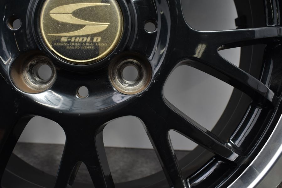 程度良好品】S-HOLD 14in 5J +45 PCD100 トーヨー/ダンロップ
