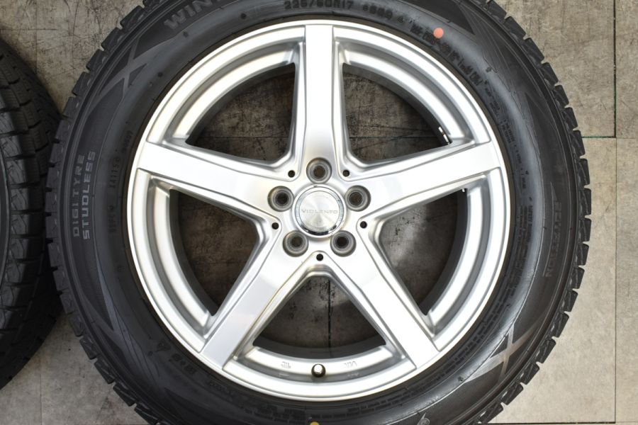 美品】VIOLENTO 17in 7J +48 PCD100 ダンロップ ウィンターマックス SJ8 225/60R17 XV フォレスター  レガシィアウトバック 中古 スタッドレスタイヤホイールセット | パーツ販売ナンバーワン