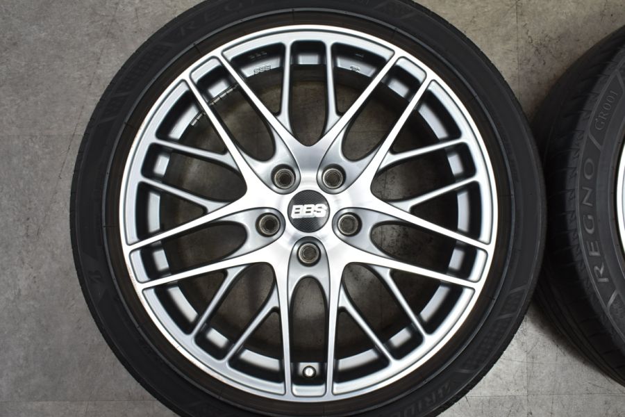 良好品】BBS GERMANY CS チタンマット 18in 7.5J +48 PCD114.3 ブリヂストン レグノ GR001 225/45R18  カムリ クラウン レヴォーグ 中古 タイヤホイールセット | パーツ販売ナンバーワン