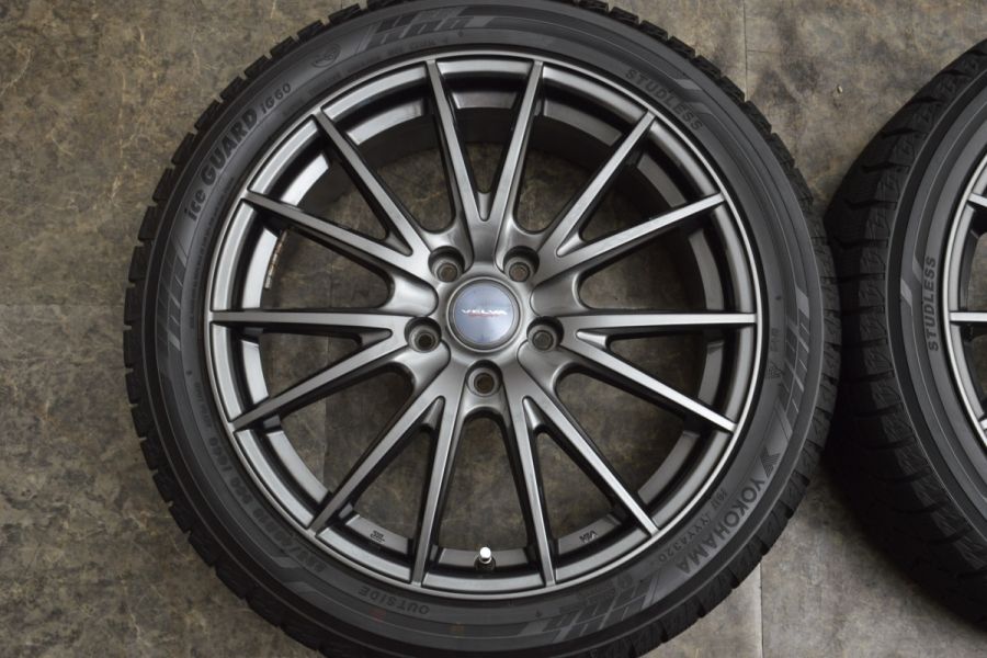 美品】Weds VELVA SPORT 18in 7J +48 PCD114.3 ヨコハマ アイスガード