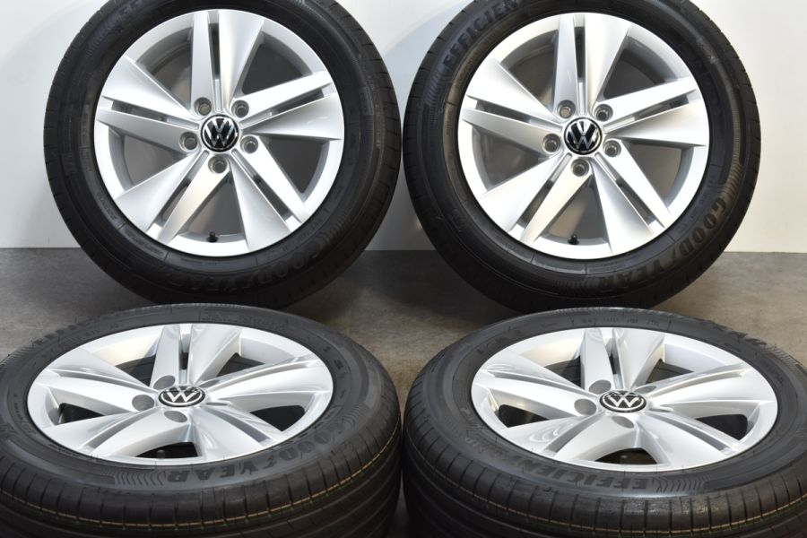 【23年製 新車外し】フォルクスワーゲン ゴルフ8 純正 16in 7J+48 PCD112 グッドイヤー 205/55R16  品番:5H0601025 ジェッタ パサート 流用