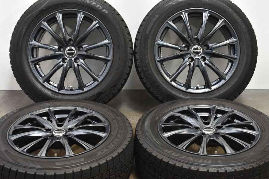 【バリ溝 程度良好品】WAREN 17in 7J +38 PCD114.3 ダンロップ ウインターマックス WM02 215/60R17 UX  C-HR アルファード ヴェルファイア