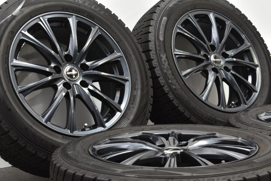 【バリ溝 程度良好品】WAREN 17in 7J +38 PCD114.3 ダンロップ ウインターマックス WM02 215/60R17 UX  C-HR アルファード ヴェルファイア