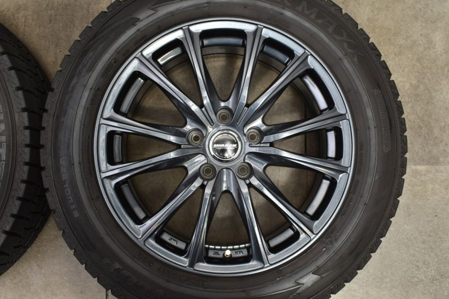 【バリ溝 程度良好品】WAREN 17in 7J +38 PCD114.3 ダンロップ ウインターマックス WM02 215/60R17 UX  C-HR アルファード ヴェルファイア