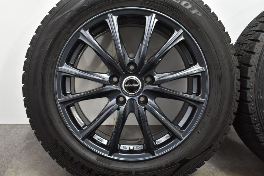 【バリ溝 程度良好品】WAREN 17in 7J +38 PCD114.3 ダンロップ ウインターマックス WM02 215/60R17 UX  C-HR アルファード ヴェルファイア