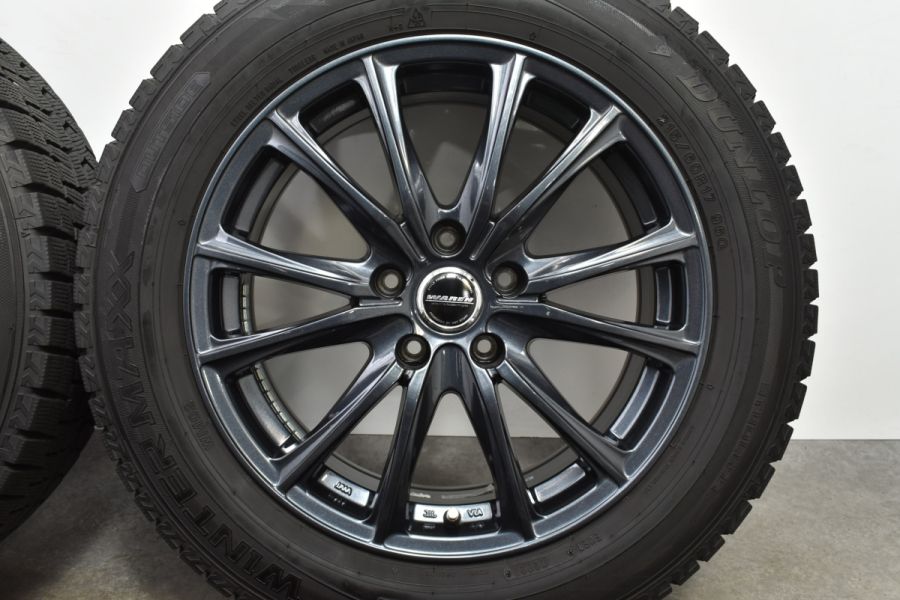 【バリ溝 程度良好品】WAREN 17in 7J +38 PCD114.3 ダンロップ ウインターマックス WM02 215/60R17 UX  C-HR アルファード ヴェルファイア