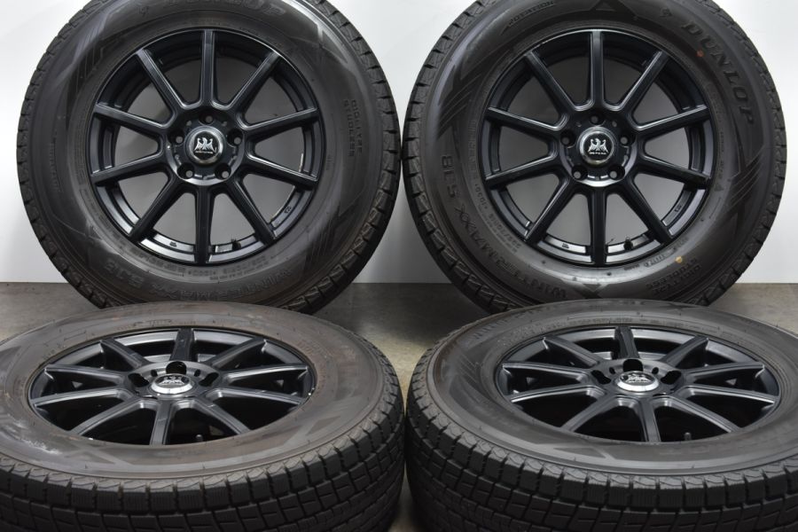 程度良好品】GRIMOIRE 16in 6.5J +47 PCD114.3 ダンロップ ウィンターマックス SJ8 225/70R16 アウトランダー  クルーガー RAV4 中古 スタッドレスタイヤホイールセット | パーツ販売ナンバーワン