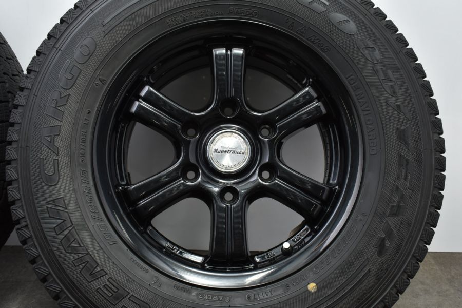 程度良好品】マエストランサ 15in 6J +33 グッドイヤー アイスナビ カーゴ 195/80R15 LTタイヤ ハイエース レジアスエース 中古  スタッドレスタイヤホイールセット | パーツ販売ナンバーワン