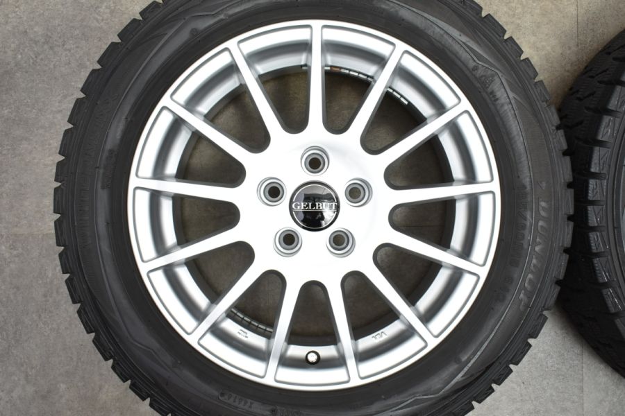 美品 WW アウディ専用設計】GELBUT 15in 6.5J +38 PCD100 ダンロップ ウインターマックス WM01 185/60R15  A1 ポロ フォルクスワーゲン 中古 スタッドレスタイヤホイールセット | パーツ販売ナンバーワン