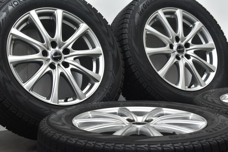 【程度良好品】EXSTEER 17in 7J +48 PCD114.3 ヨコハマ アイスガード G075 225/65R17 エクストレイル CX-5  CX-8 エスクード