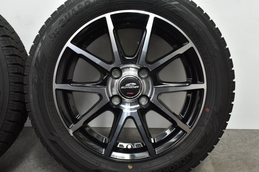 【程度良好】シュナイダー 14in 4.5J +43 PCD100 ヨコハマ アイスガード iG60 155/65R14 N-BOX N-WGN  N-ONE サクラ ワゴンR タント ムーブ